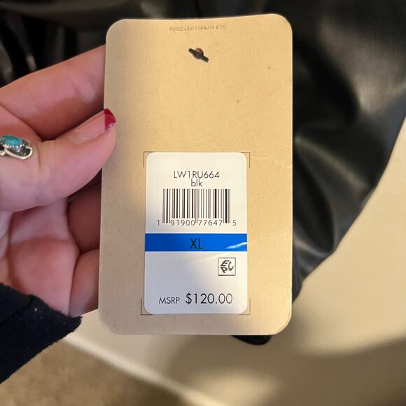 NWT Levi's Vegan Leather Coat Size XL - Picture 6 of 8